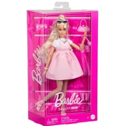 Muñeca Deluxe Style Nº 3 con Vestido core en Rosa Pastel con Lazo Extragrande y Pelo Rubio>Barbie Outlet