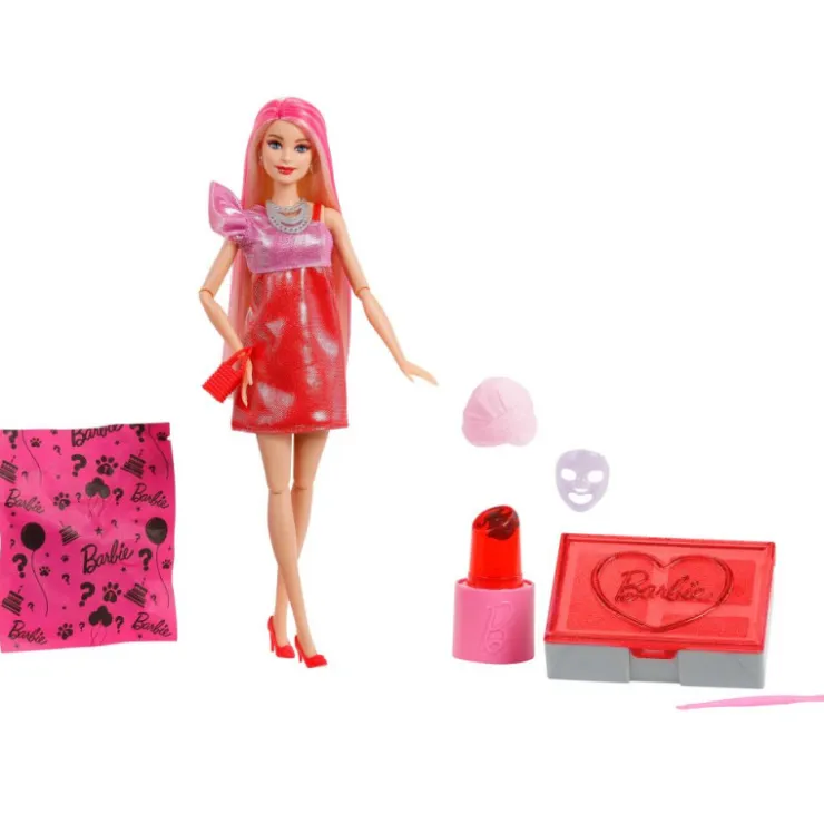 Muñeca Red Sparkle de la Serie Glam Party de Party Unboxed y Accesorios>Barbie