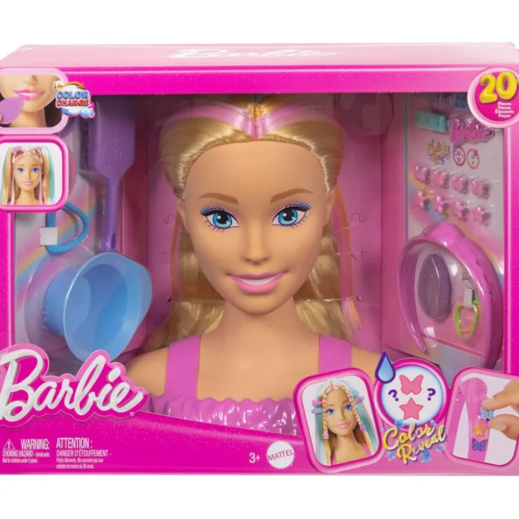 Totally Hair Color Reveal Busto de Muñeca Rubia>Barbie Discount