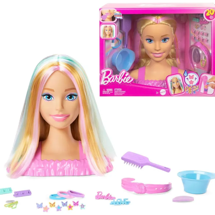 Totally Hair Color Reveal Busto de Muñeca Rubia>Barbie Discount