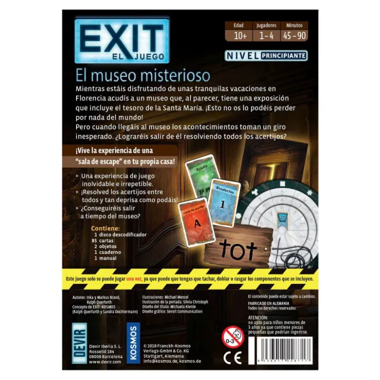 Devir Exit 10 El Museo Misterioso Juego de Mesa>Otras marcas Discount