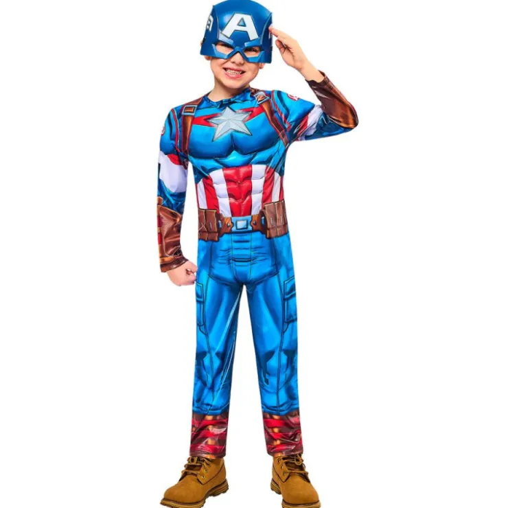 Disfraz Infantil Capitán América Black Line Talla XS 5-6 Años>Marvel Hot