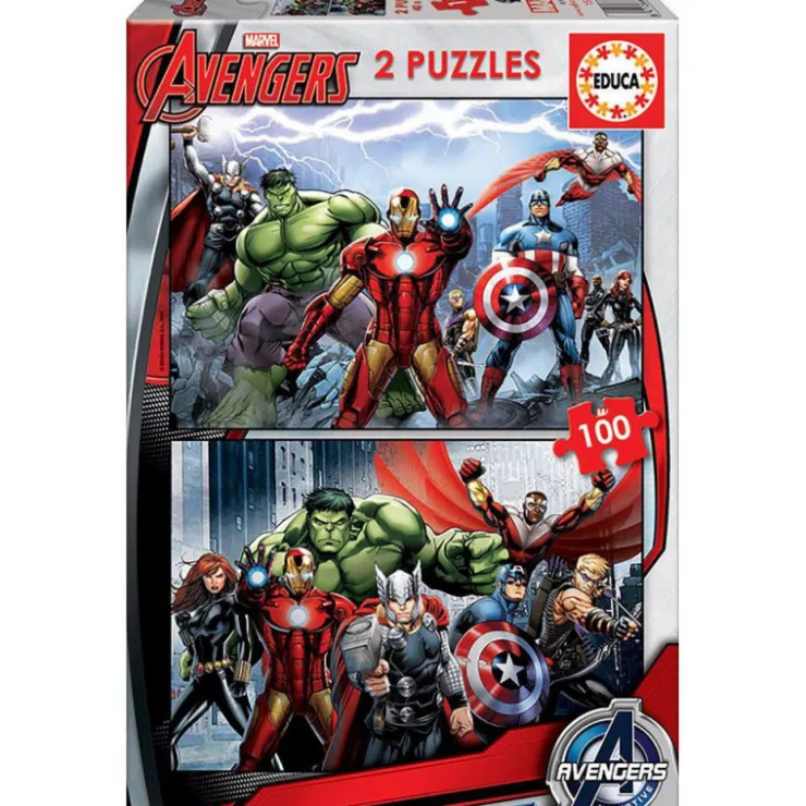 Educa Puzzle 2 x 100 Piezas Avengers - 15771>Capitan america Outlet