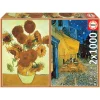 Educa Puzzle 2 x 1000 Piezas Los Girasoles y Terraza de Café por la Noche - 18491>Otras marcas Hot