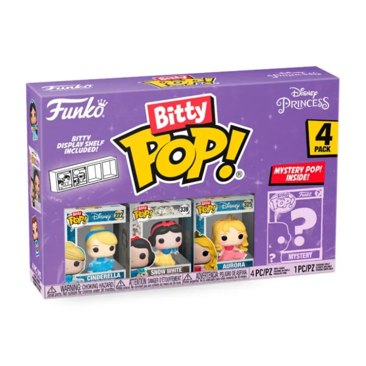 Bitty Pop! Disney Princess 4 Figuras De Vinilo Serie 3 Varios Modelos>Funko New