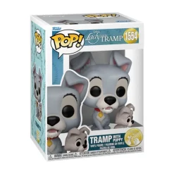 Pop! Disney La Dama y el Vagabundo Figura de Vinilo Tramp con Cachorro>Funko
