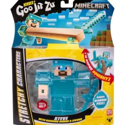 Heroes Minecraft Stretchy Characters Figura Steve With Diamond Armor & Sword>Goo jit zu Outlet