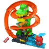 City Conjunto de Juego T-Rex Batalla en Llamas con Coche Metálico Escala 1:64 y Dinosaurio Enemigo>Hot wheels Online