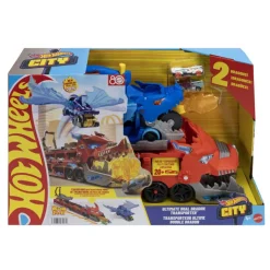 City Dragón Transportador con Ataque Doble Definitivo con 2 Coches>Hot wheels Clearance