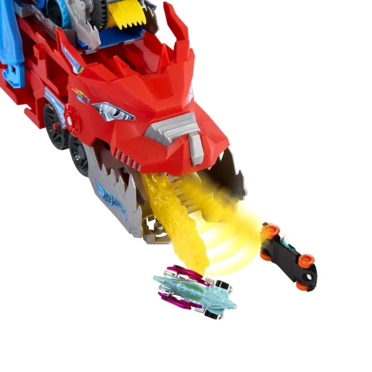 City Dragón Transportador con Ataque Doble Definitivo con 2 Coches>Hot wheels Clearance