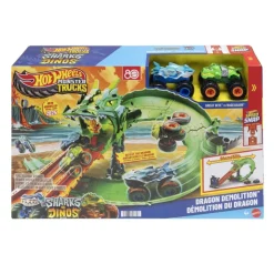 Monster Trucks Conjunto Destrucción del Dragón Serie Sharks Vs Dinos>Hot wheels Clearance
