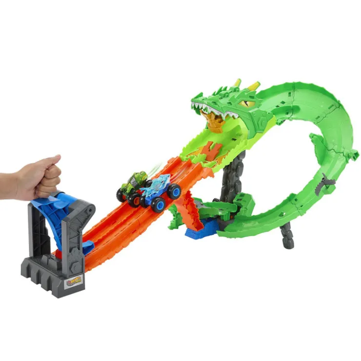 Monster Trucks Conjunto Destrucción del Dragón Serie Sharks Vs Dinos>Hot wheels Clearance