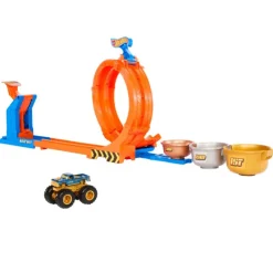 Monster Trucks Trofeo Challenge de Loopings y Giros Bigfoot Conjunto de Pista y Camión, Conjunto de Juego><noscript><img width=