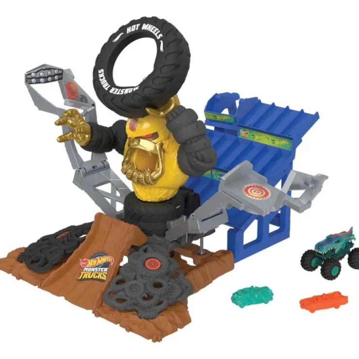 Monster Trucks Arena Smashers Mega Wrex Vs Crushzilla Takedown>Hot wheels Hot