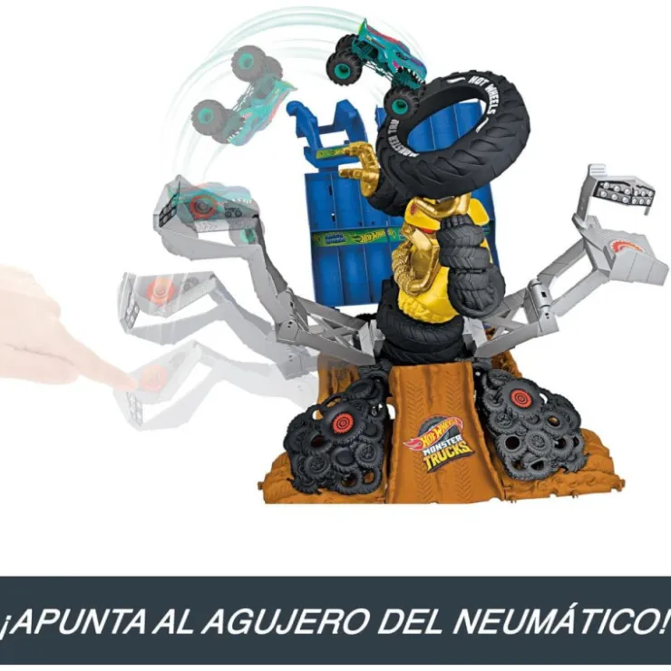 Monster Trucks Arena Smashers Mega Wrex Vs Crushzilla Takedown>Hot wheels Hot