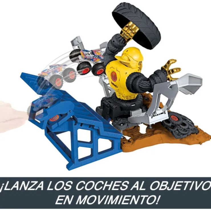 Monster Trucks Arena Smashers Mega Wrex Vs Crushzilla Takedown>Hot wheels Hot