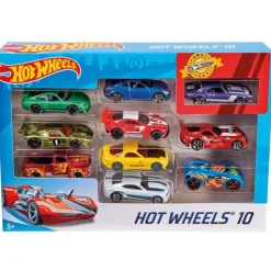 Pack 10 Vehículos Varios Modelos>Hot wheels Hot
