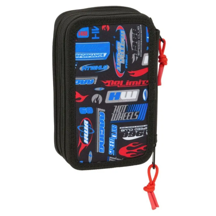 Plumier Triple 37 Piezas>Hot wheels New