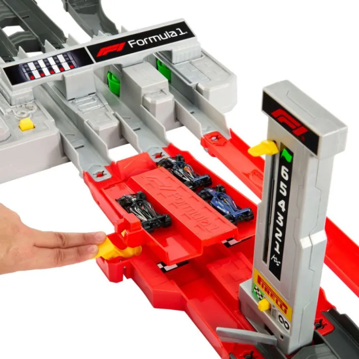 Racing Conjunto Circuito de Gran Premio de Formula 1 con 3 Coches>Hot wheels Outlet
