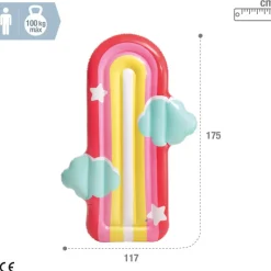 INTEX Colchoneta Hinchable Nube Arcoiris><noscript><img width=