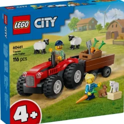 City Great Vehicles Tractor Rojo con Remolque y Oveja - 60461>Lego Outlet