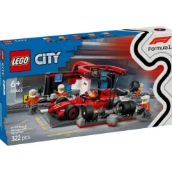 City Project Alicia 2025 Parada en Boxes de F1 y Equipo de Mecánicos con Coche Ferrari - 60443>Lego Clearance