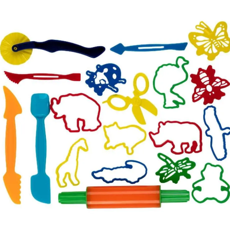 20 Botes de Pasta de Modelar con Accesorios>Manualidedos New