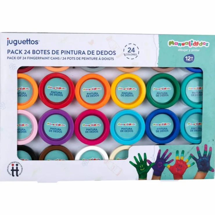 24 Botes de Pintura de Dedos>Manualidedos Sale