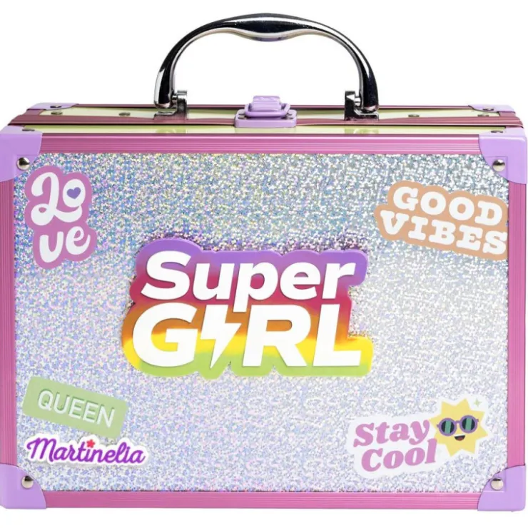 Supergirl Maletín de Maquillaje con Espejo y Luces Led>Martinelia