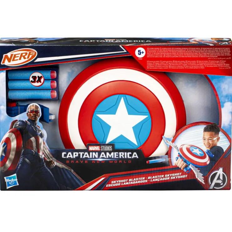 Capitán América Escudo Lanzadardos Nerf>Marvel Hot