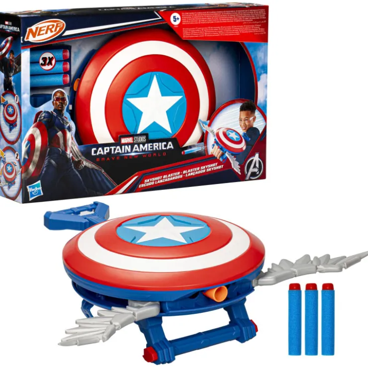 Capitán América Escudo Lanzadardos Nerf>Marvel Hot