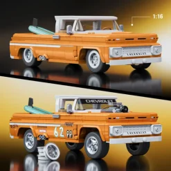 Mattel Brick Shop Hot Wheels Camioneta Custom 62 Chevy con 858 piezas><noscript><img width=