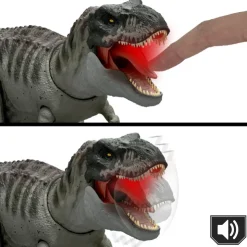 Mattel Rebirth Figura de Tiranosaurio Rex Power Devour con Luces, Sonidos y Mordiscos Continuos><noscript><img width=
