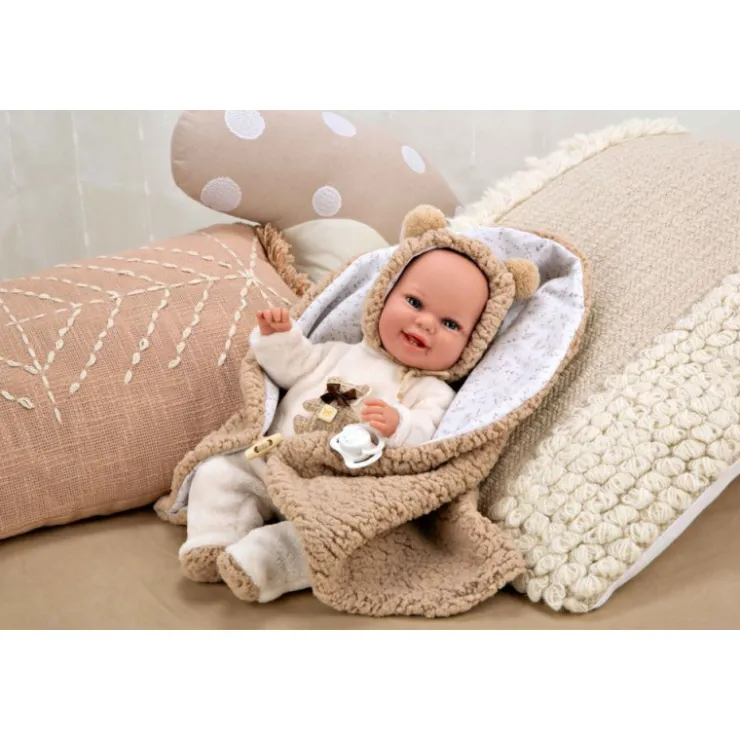 Muñecas Arias Muñeca con Peso Elegance Babyto Marrón Osito con Manta 35 cm>Munecas arias Sale