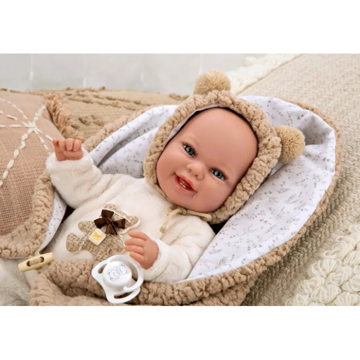 Muñecas Arias Muñeca con Peso Elegance Babyto Marrón Osito con Manta 35 cm>Munecas arias Sale