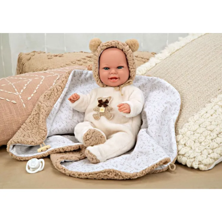 Muñecas Arias Muñeca con Peso Elegance Babyto Marrón Osito con Manta 35 cm>Munecas arias Sale