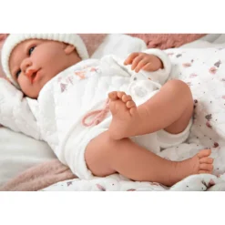Muñecas Arias Muñeca con Peso Elegance Andie Rosa con Saquito de Dormir 40 cm><noscript><img width=