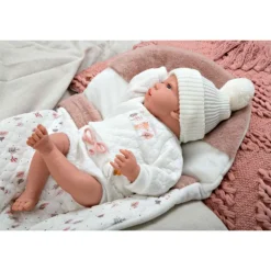 Muñecas Arias Muñeca con Peso Elegance Andie Rosa con Saquito de Dormir 40 cm><noscript><img width=