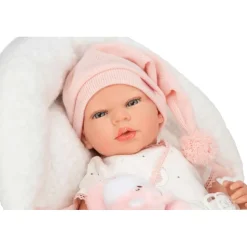 Muñecas Arias Reborn Ariel Rosa con Cojín 40 cm><noscript><img width=