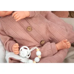 Mueñcas Arias Reborn Elba Rosa con Saco de Dormir 40 cm><noscript><img width=