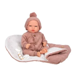 Mueñcas Arias Reborn Elba Rosa con Saco de Dormir 40 cm><noscript><img width=