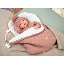 Mueñcas Arias Reborn Elba Rosa con Saco de Dormir 40 cm><noscript><img width=