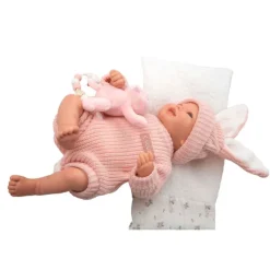 Mueñcas Arias Reborn Lucía con Cojín y Peluche 45 cm><noscript><img width=