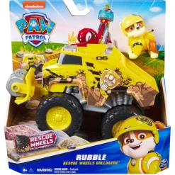 Camión-Excavadora Rescue Wheels Bulldozer y Figura de Rubble><noscript><img width=