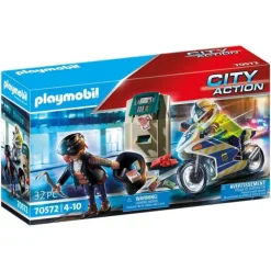 City Action Moto de Policía: Persecución del Ladrón del Dinero - 70572>Playmobil Best