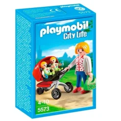City Life Mamá con Carrito de Gemelos - 5573>Playmobil Hot