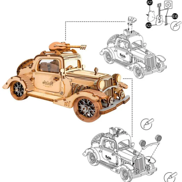 Robotime Coche Vintage Maqueta de Madera>Otras marcas Clearance