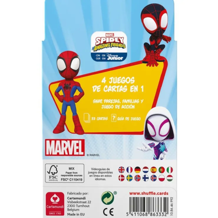 Shuffle 4 Juegos de Cartas en 1>Spidey and his amazing friends Discount