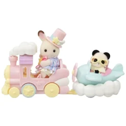 Crème Chocolate en Tren y Erin Panda en Avión>Sylvanian families Discount