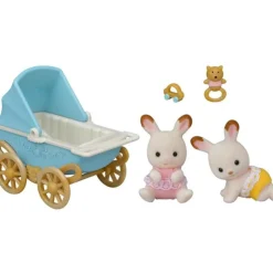 Set Cochecito Gemelar Cabe y Breeze Chocolate>Sylvanian families Sale